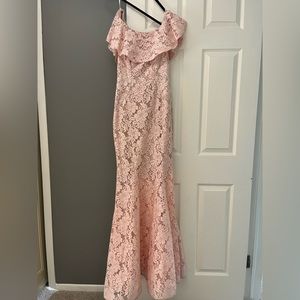 Pink lace mermaid style dress